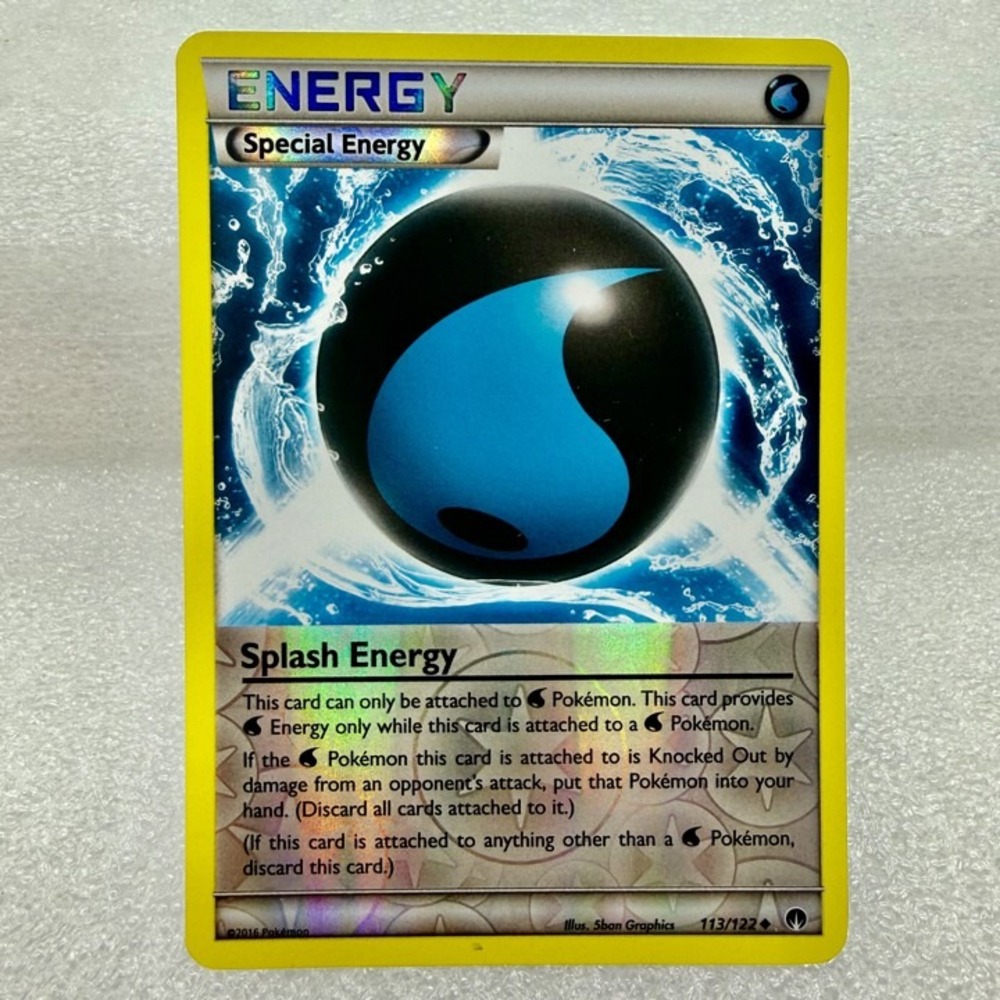 Splash Energy 113/122 Breakpoint Reverse Holo Pokémon TCG Mint Unplayed
